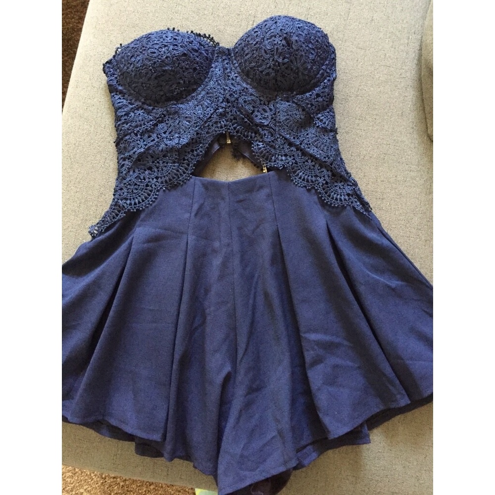 NWT - Hello Molly Blue Romper